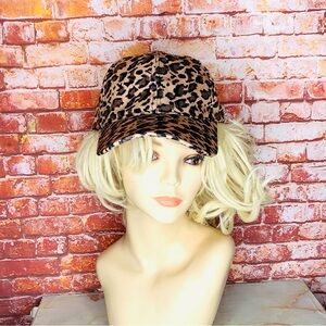 Vintage Y2k Velvet Leopard Print Baseball Cap